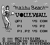 Malibu Beach Volleyball Title Screen